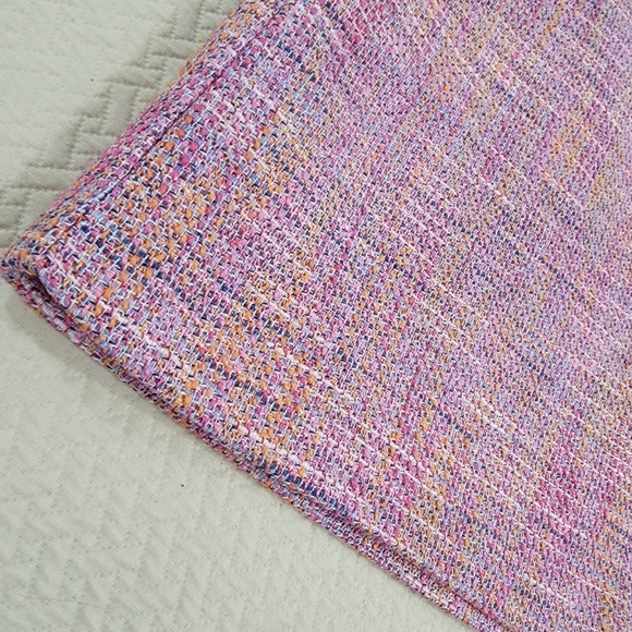 LOFT Pink Tweed Skirt Women's Size 4 Classic Career Spring Easter - Picture 2 of 12